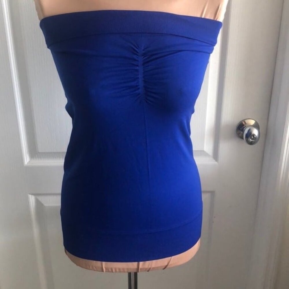 Charlotte Russe Royal Blue Strapless Stretch Long Top Sz.M-L Juniors New